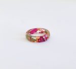 Resin ring, pressed flower ring, handmade gift for her, birthday gift, resin ring band - Image 4