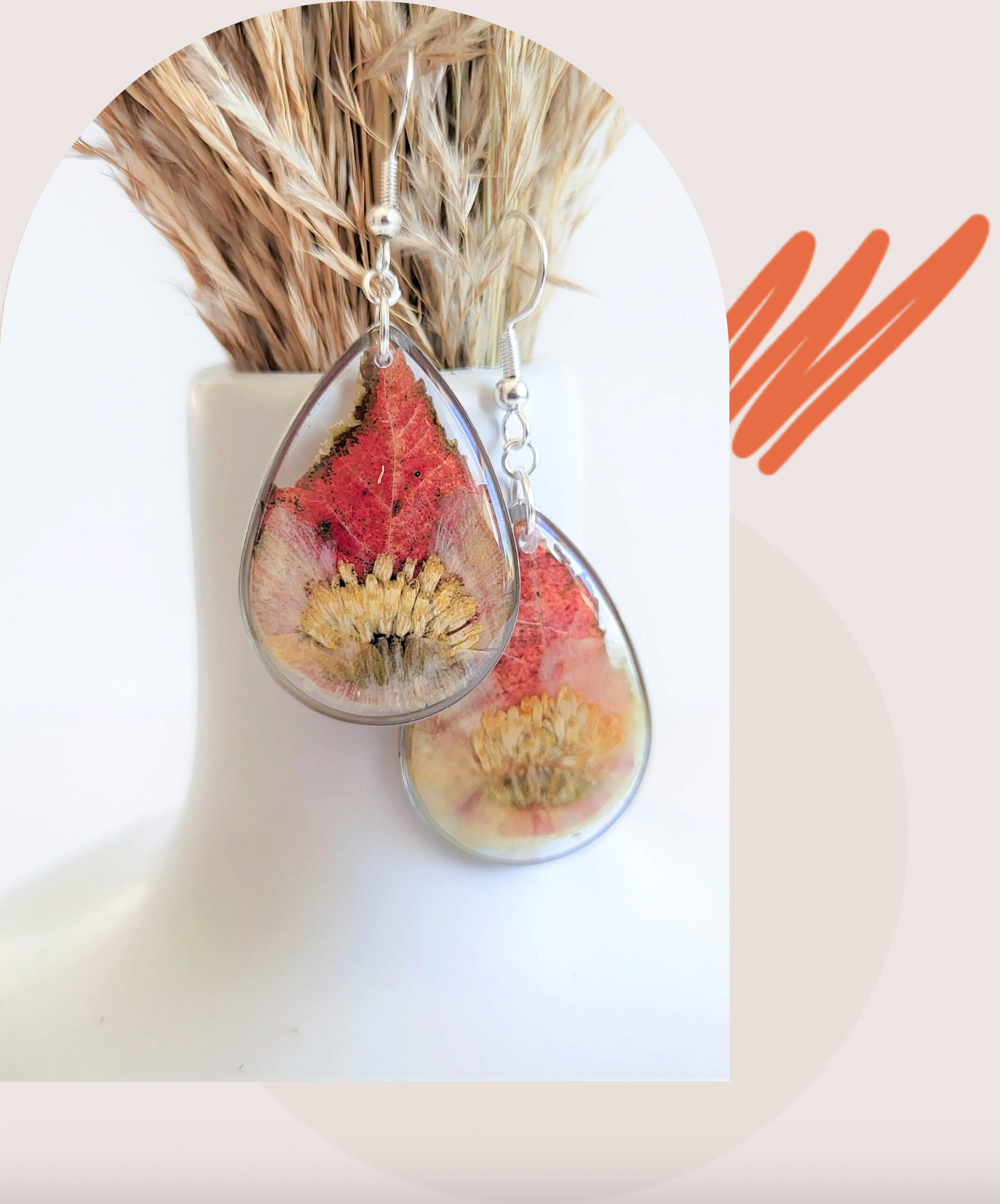 pressed flower jewelry