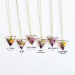 Personalized birth flower necklace, birth month flower bouquet necklace, family necklace - Image 2