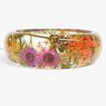 Unique gift for mom, mother's day gift, pressed flower bangle, real flower bracelet, nature jewelry, pressed flower jewelry, nature inspired - Image 9