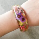 Unique gift for mom, mother's day gift, pressed flower bangle, real flower bracelet, nature jewelry, pressed flower jewelry, nature inspired - Image 10