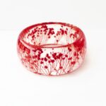 real flower bracelet - resin bracelet - nature bracelet - botanical bracelet - nature inspired bracelet - pressed flower bracelet
