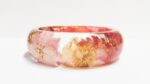 pressed flower jewelry, pressed flower bangle bracelet, real flower bracelet, resin bangle, resin jewelry, handmade gift, gift for her mom - Image 4