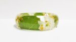 Resin jewelry, resin bracelet, real flower jewelry, pressed flower jewelry, nature inspired jewelry, yellow and green jewelry, mom gifts - Image 3