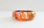 Fall bracelet, real flower bracelet,autumn jewelry, nature inspired jewelry, resin bangle, dried flower bracelet, handmade jewelry gifts - Image 5