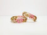 Pressed flower bracelet for her Christmas gift, resin bangle nature lover gift, handmade jewelry gift for women - Image 2