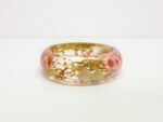 Pressed flower bracelet for her Christmas gift, resin bangle nature lover gift, handmade jewelry gift for women - Image 4