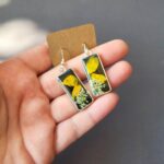 Dried flower jewelry, real flower earrings, resin earrings, resin jewelry, gift for friend, gift for women, nature lover gift, for her - Image 9
