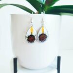 Resin flower earrings, dried flower earrings, pressed flower earrings, botanical earrings, botanical jewelry, gift for her, gift for women - Image 6