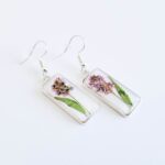 Pressed flower earrings, dried flower earrings, resin jewelry, botanical earrings, nature lover gift, gift idea for her - Image 8