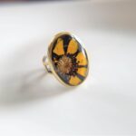 Real dried flower ring, pressed flower jewelry, nature jewelry, resin ring, handmade jewelry gift, gift for nature lovers, unique gift - Image 5